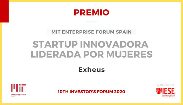 Exheus rep el Premi a la Startup Innovadora liderada per dones