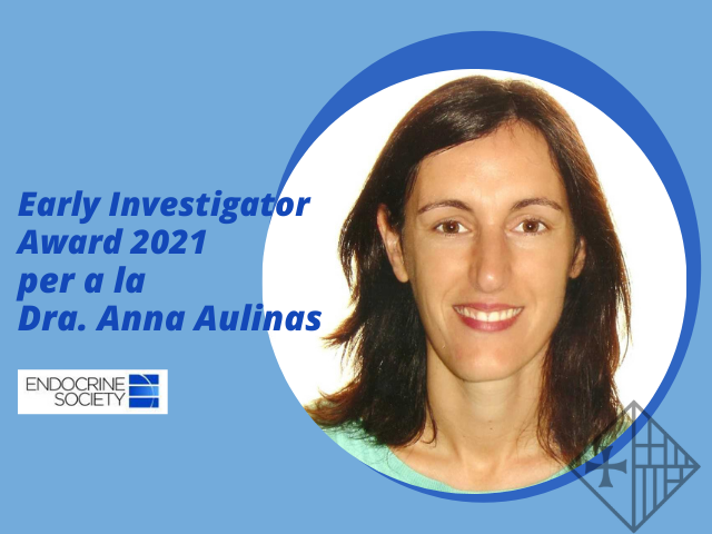 La Dra. Aulinas guardonada amb l’Early Investigator Award 2021