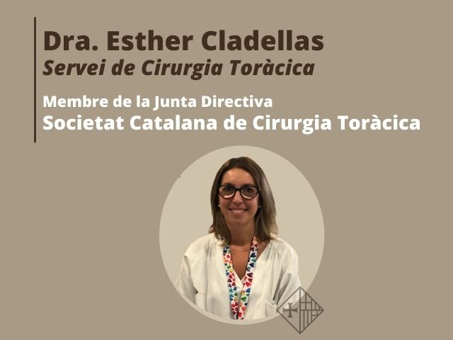 La Dra. Cladellas escollida per a la Junta Directiva de la Societat Catalana de Cirurgia Toràcica