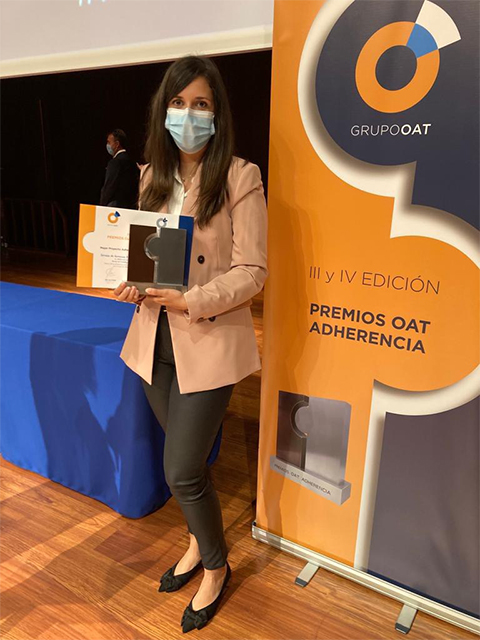 Farmàcia de Sant Pau rep el guardó al millor projecte dels Premis OAT Adherencia