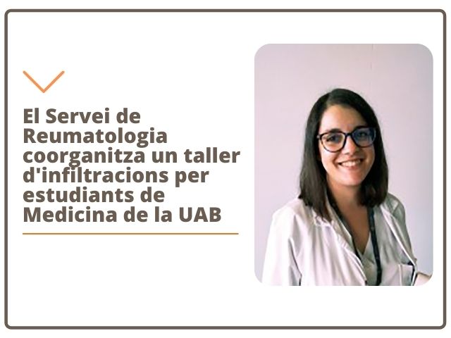 El Servei de Reumatologia coorganitza un taller d'infiltracions per estudiants de Medicina de la UAB
