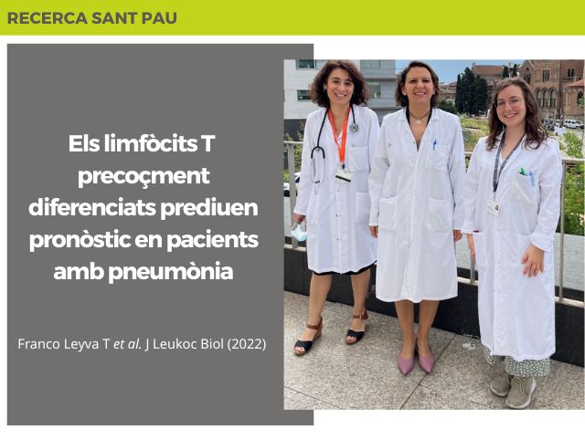Els limfòcits T precoçment diferenciats prediuen pronòstic en pacients amb pneumònia