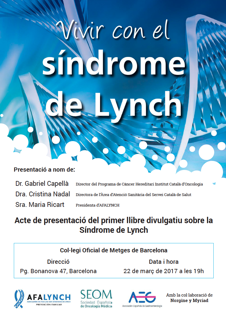 Presentació del llibre “Vivir con el síndrome de Lynch”