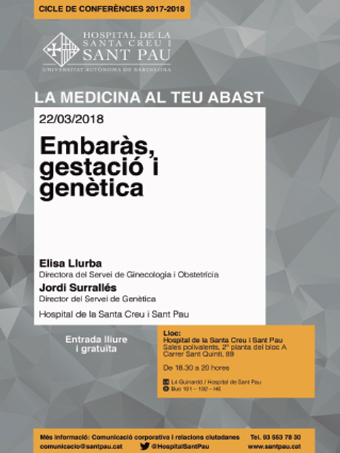 La Medicina al teu abast: “Embaràs, gestació i genètica”