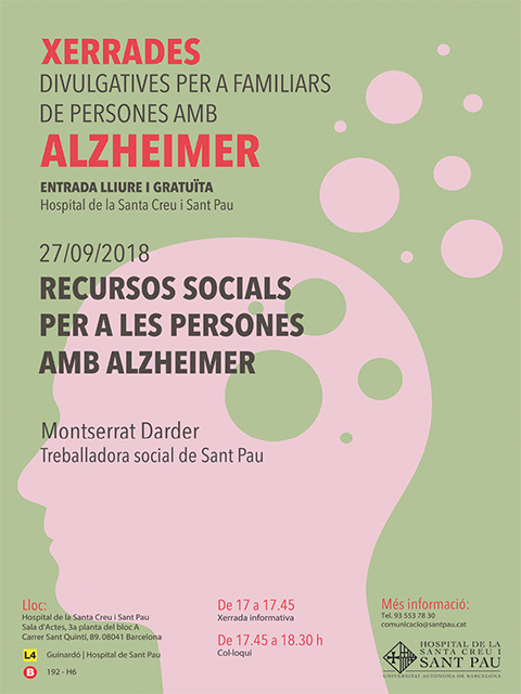 Xerrades divulgatives per a familiars de persones amb Alzheimer