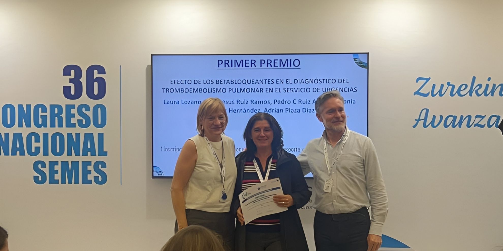 La Dra. Laura Lozano d’Urgències de Sant Pau, premi a la millor comunicació oral al 36è Congrés Nacional de la SEMES