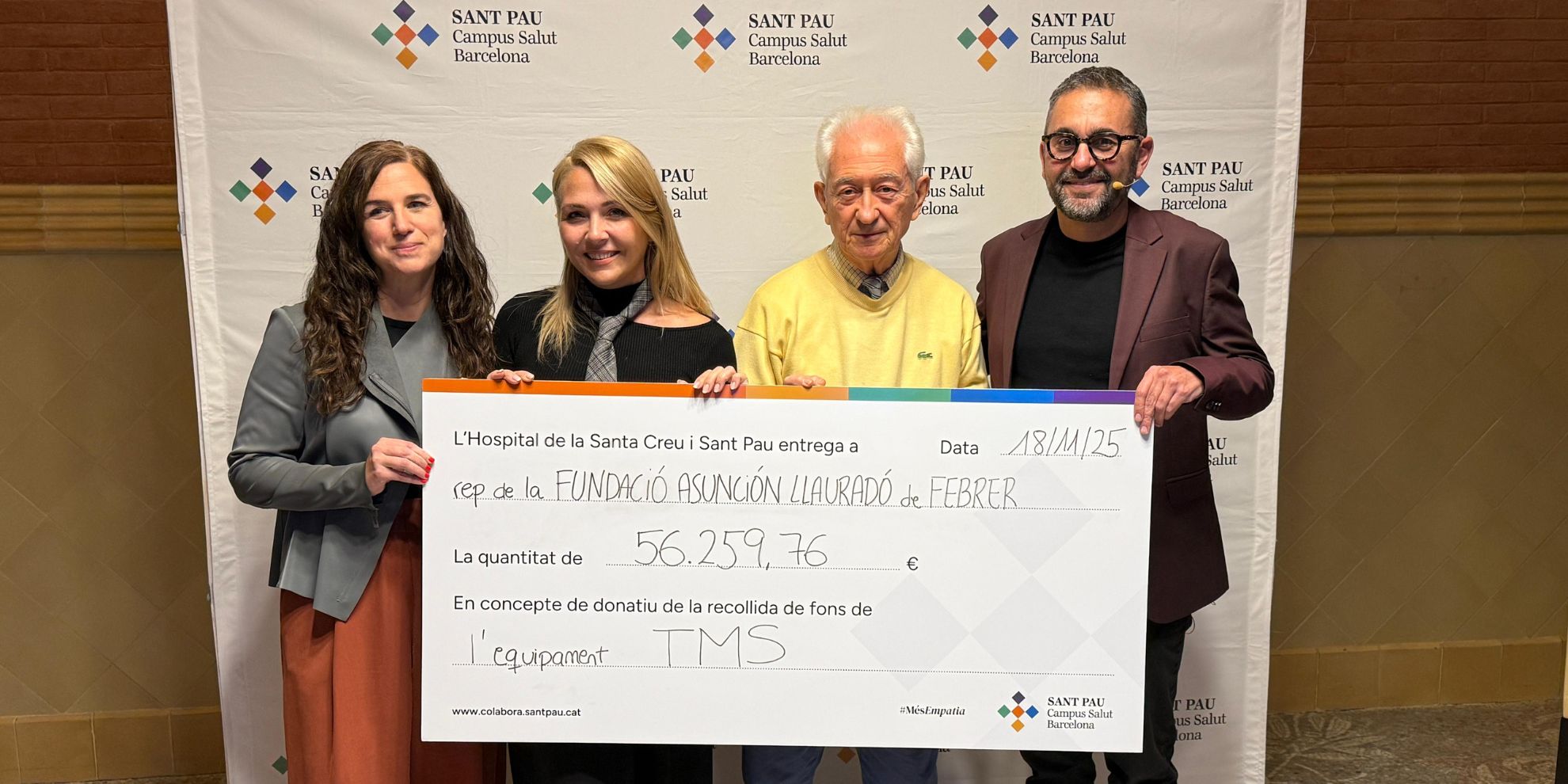 Sant Pau incorpora un equip d’Estimulació Magnètica Transcranial (TMS) gràcies a l’ajuda de la Fundació Asunción Llauradó de Febrer